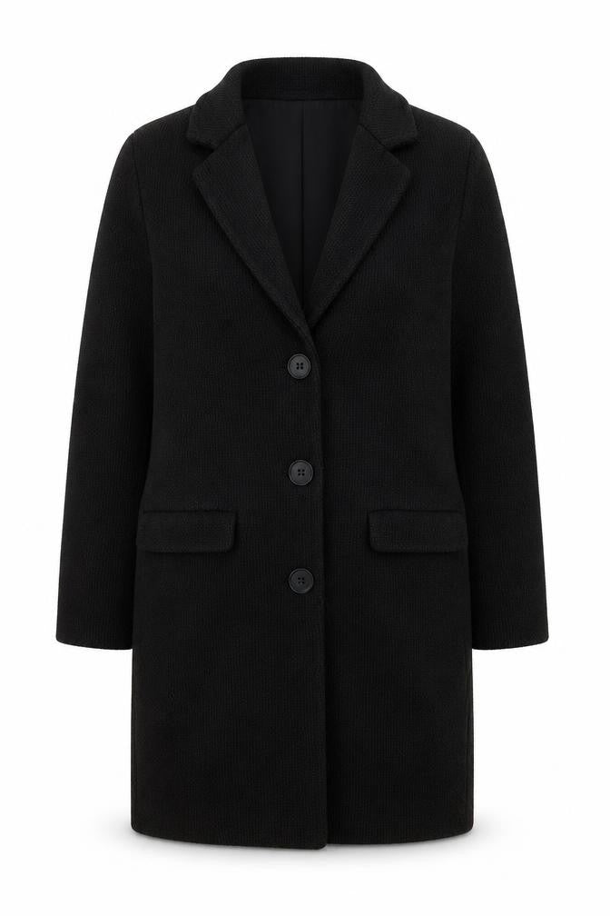 Front view of Jacqueline de Yong Women’s Black Mid-Length Blazer S