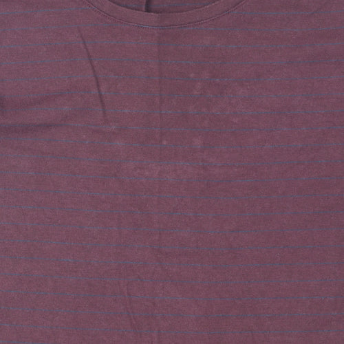 FatFace Women's Purple 3/4 Sleeve Striped T-Shirt Size 12