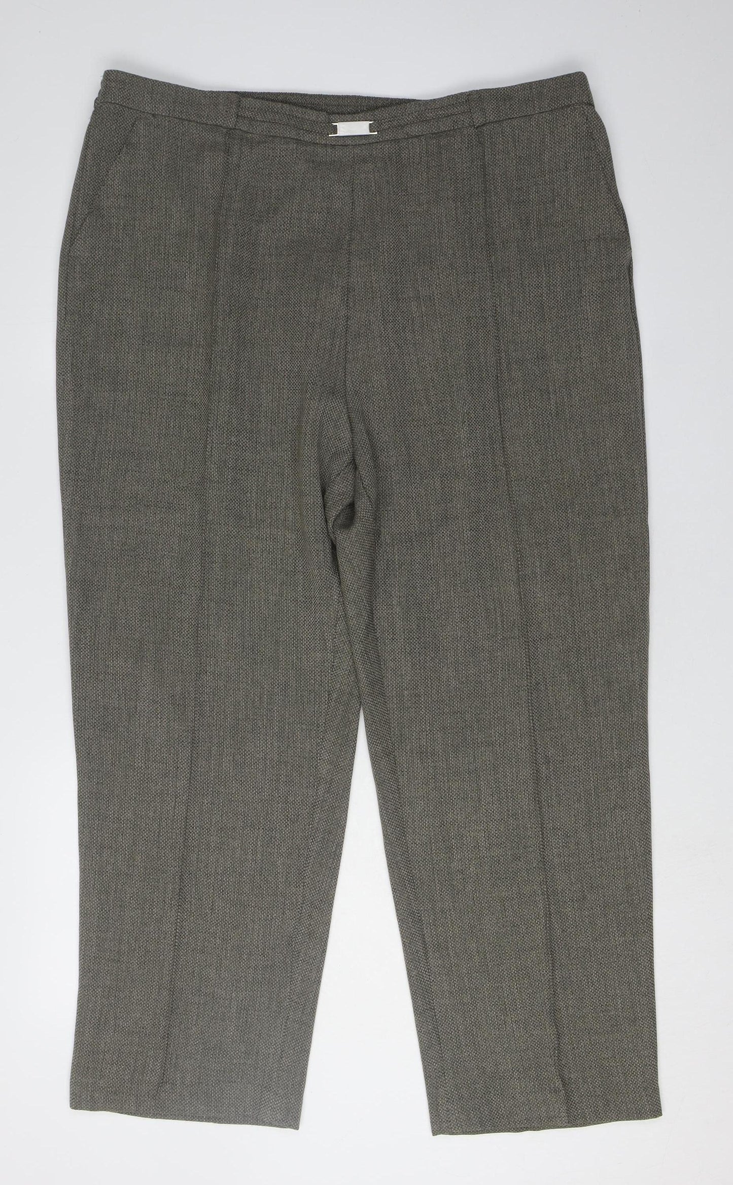 Honor Millburn Grey Women's Straight Trousers Size 22