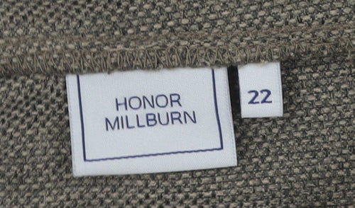 Honor Millburn Grey Women's Straight Trousers Size 22