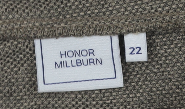 Honor Millburn Grey Women's Straight Trousers Size 22