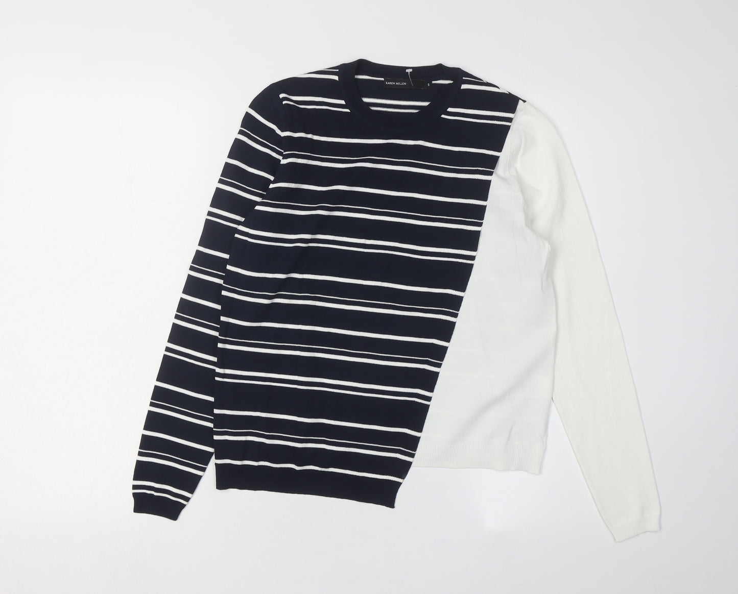 Karen Millen Women's Black Striped Jumper, Size S