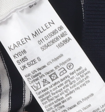 Karen Millen Women's Black Striped Jumper, Size S