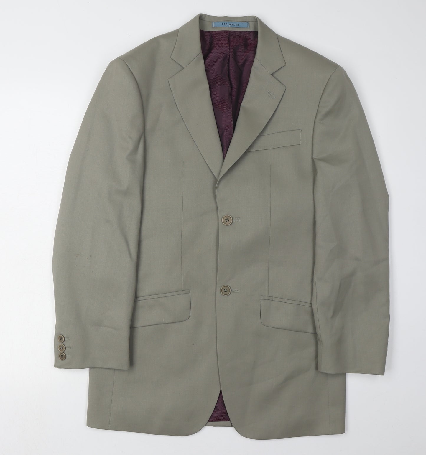 Ted Baker Men's Beige Blazer 34R Business Wool Jacket