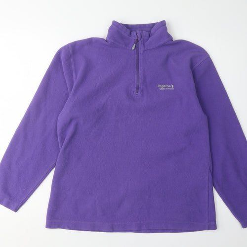 Regatta Women's Purple Fleece Zip Top Size 12