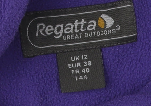 Regatta Women's Purple Fleece Zip Top Size 12