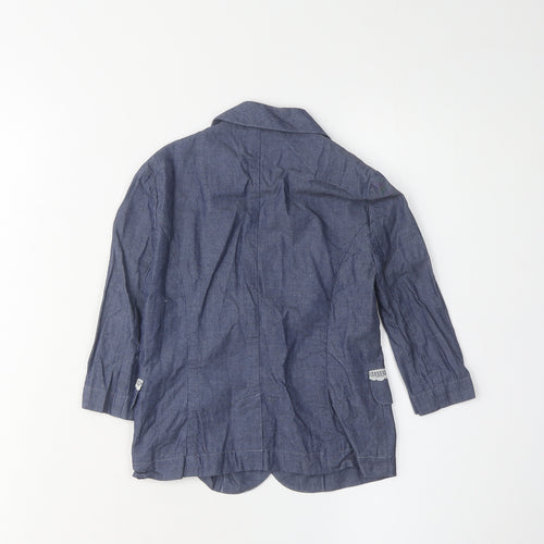 Paul Smith Girls Blue Cotton Jacket, Size 6 Years