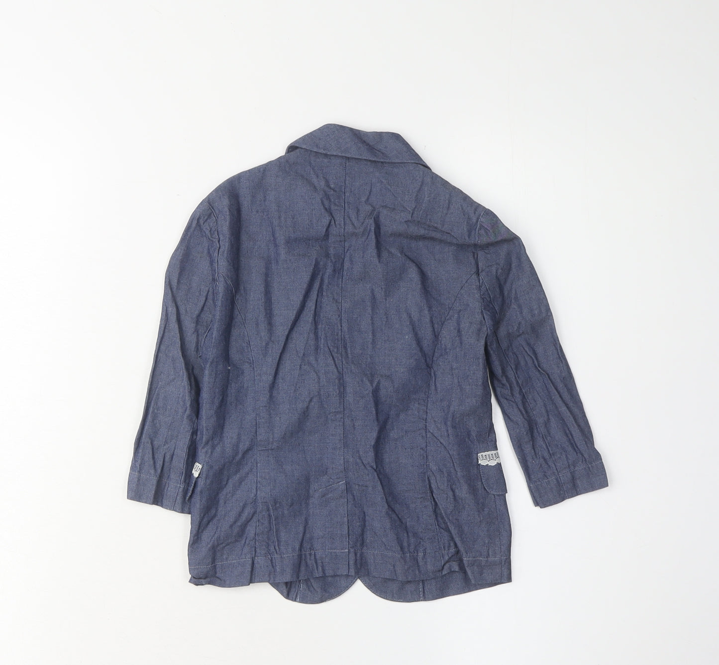 Paul Smith Girls Blue Cotton Jacket, Size 6 Years