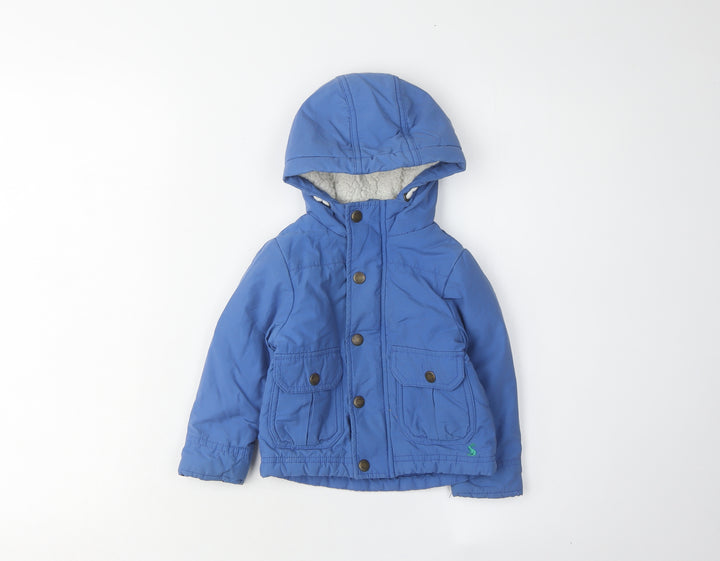 Joules Unisex Toddler Blue Puffer Jacket, 1 Year