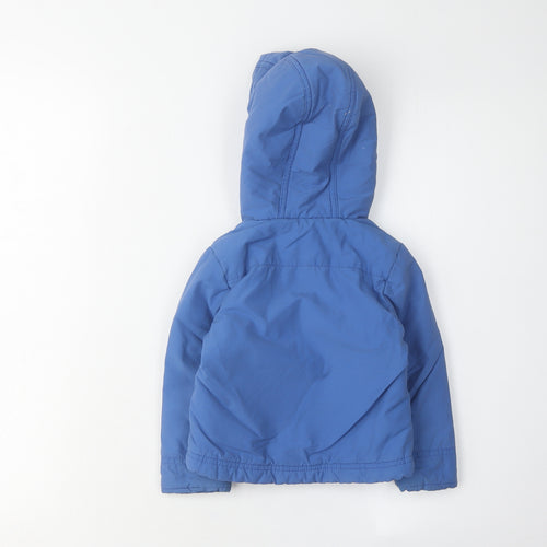 Joules Unisex Toddler Blue Puffer Jacket, 1 Year
