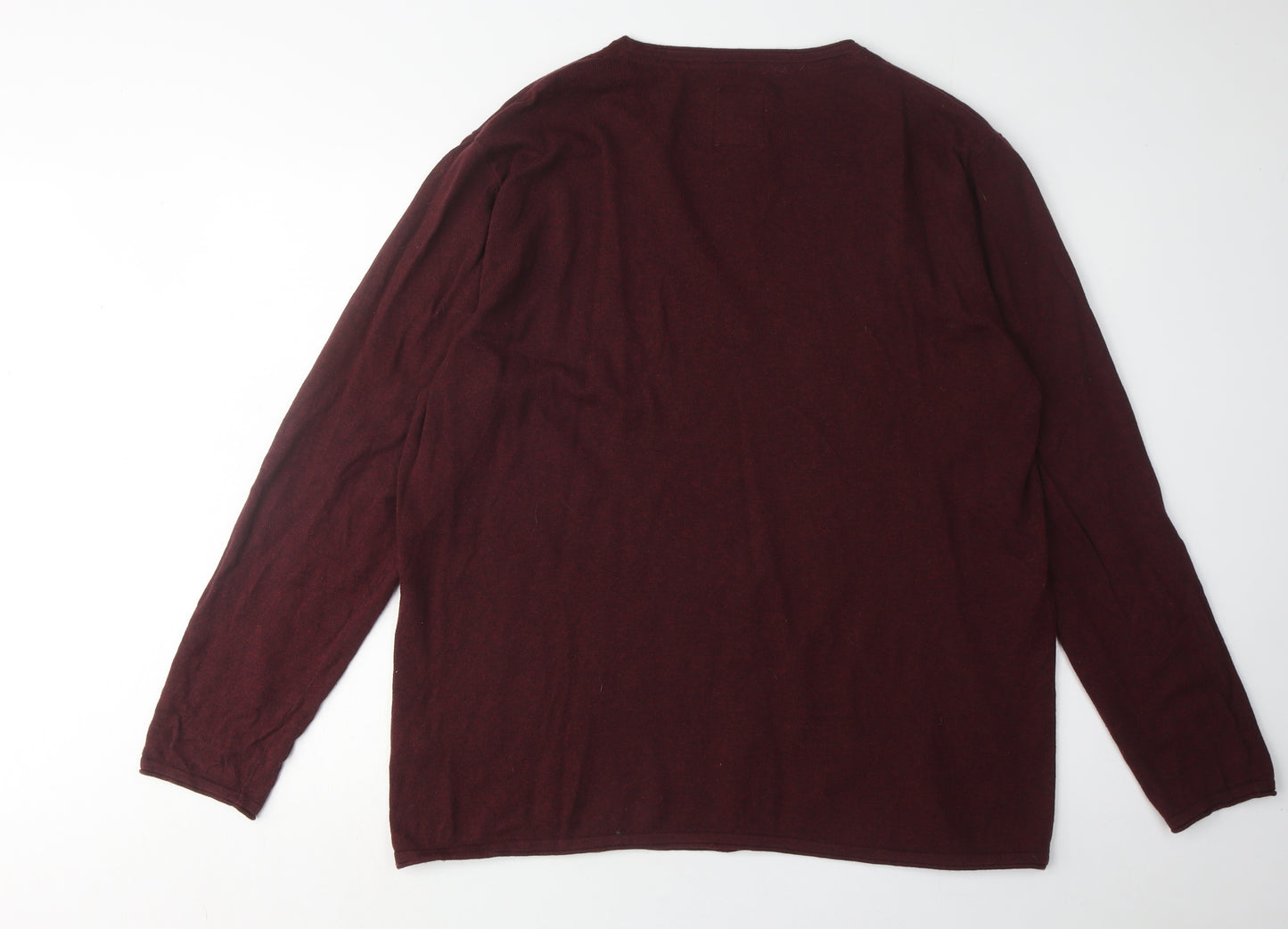 Fat Face Men's Red XL Cotton Cashmere Pullover Jumper