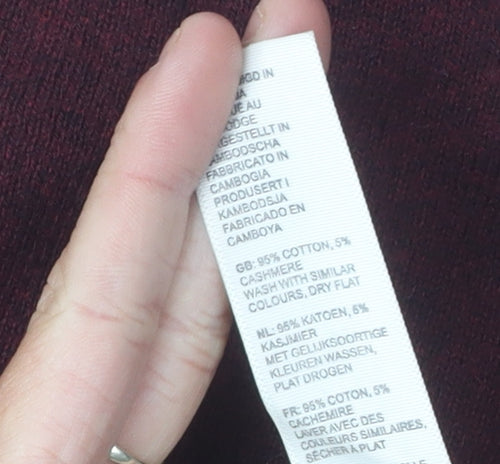 Fat Face Men's Red XL Cotton Cashmere Pullover Jumper