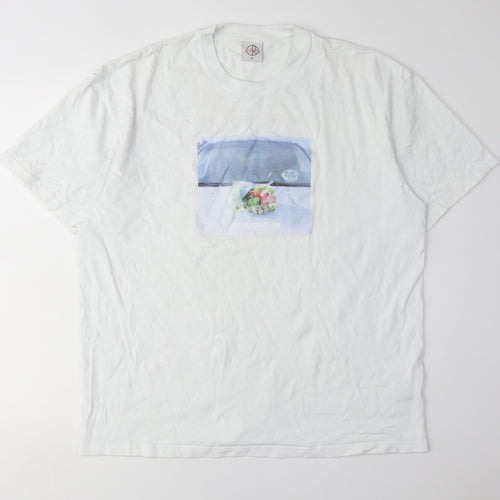 Sirus White T-Shirt XL Crew Neck Cotton Casual Wear