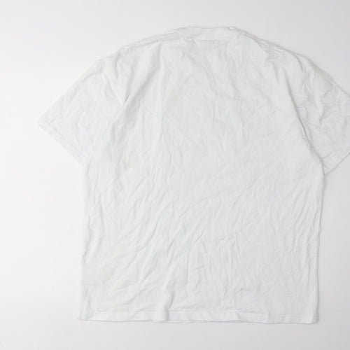 Sirus White T-Shirt XL Crew Neck Cotton Casual Wear