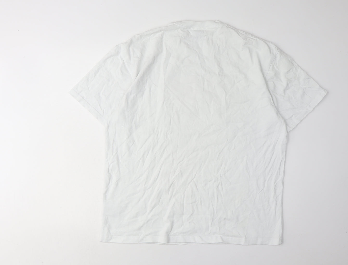 Sirus White T-Shirt XL Crew Neck Cotton Casual Wear