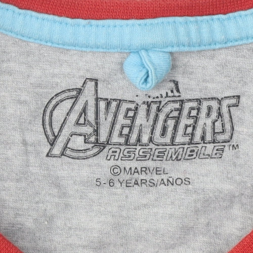 Marvel Boys Grey Avengers Superhero Tank Top, Size 5-6 Years