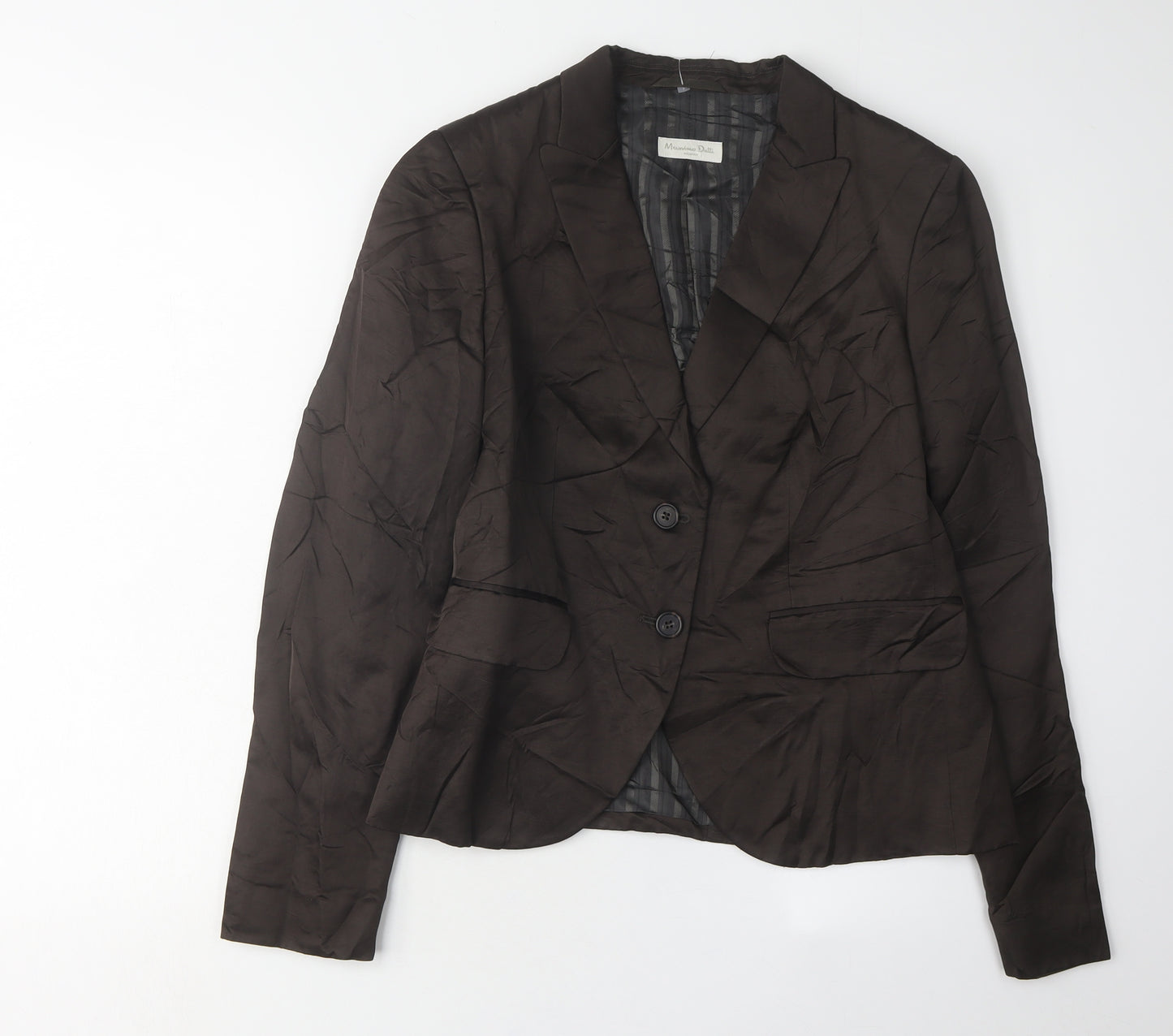 Massimo Dutti Women's Black Blazer UK 12 Regular Fit
