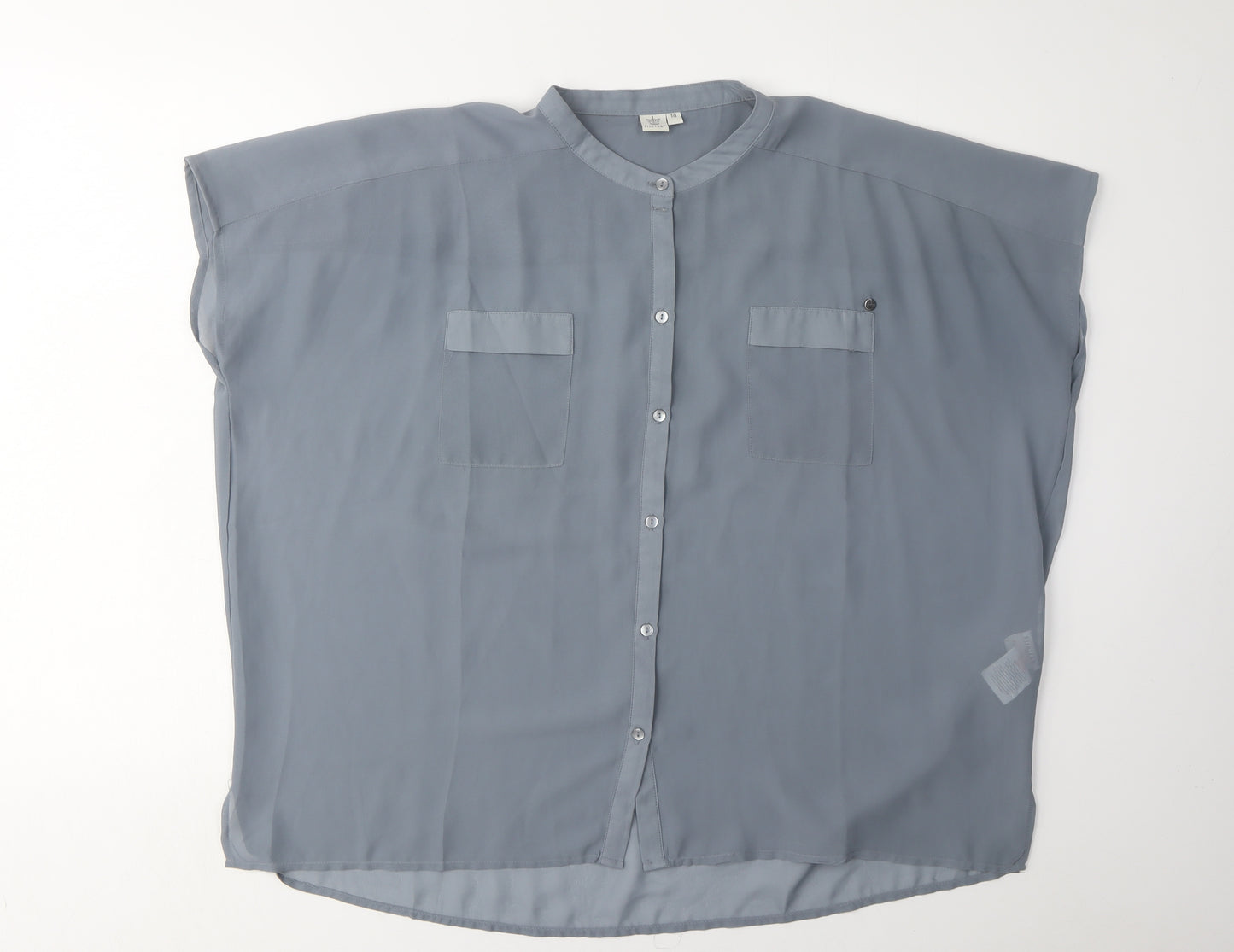 Firetrap Women's Grey Button-Up Shirt Size 14