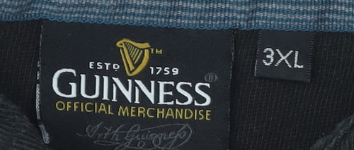 Guinness Men's 3XL Black Purple Colourblock Polo