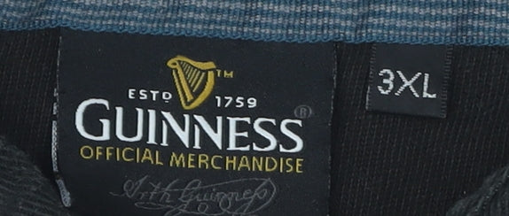 Guinness Men's 3XL Black Purple Colourblock Polo