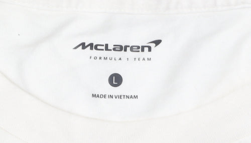 McLaren Men's White L Graphic Sports T-Shirt