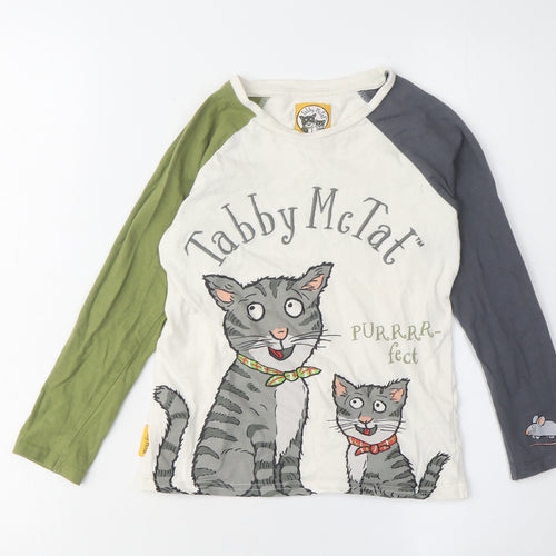 Tu Boys' Multicoloured Tabby McTat T-Shirt, Size 6-7 Years