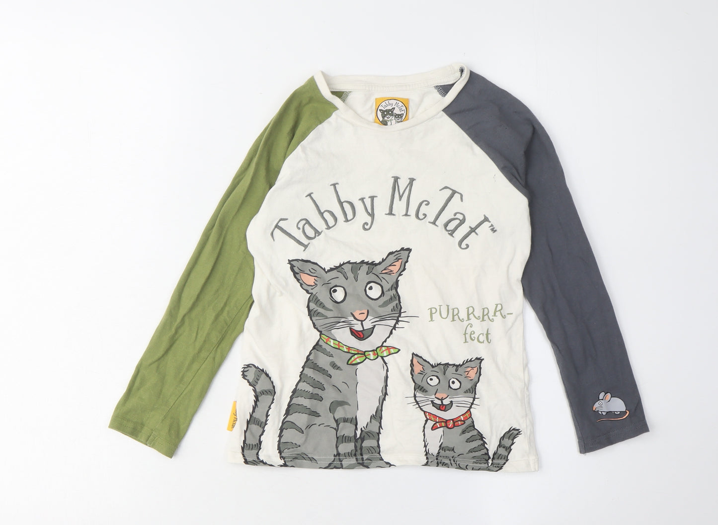 Tu Boys' Multicoloured Tabby McTat T-Shirt, Size 6-7 Years