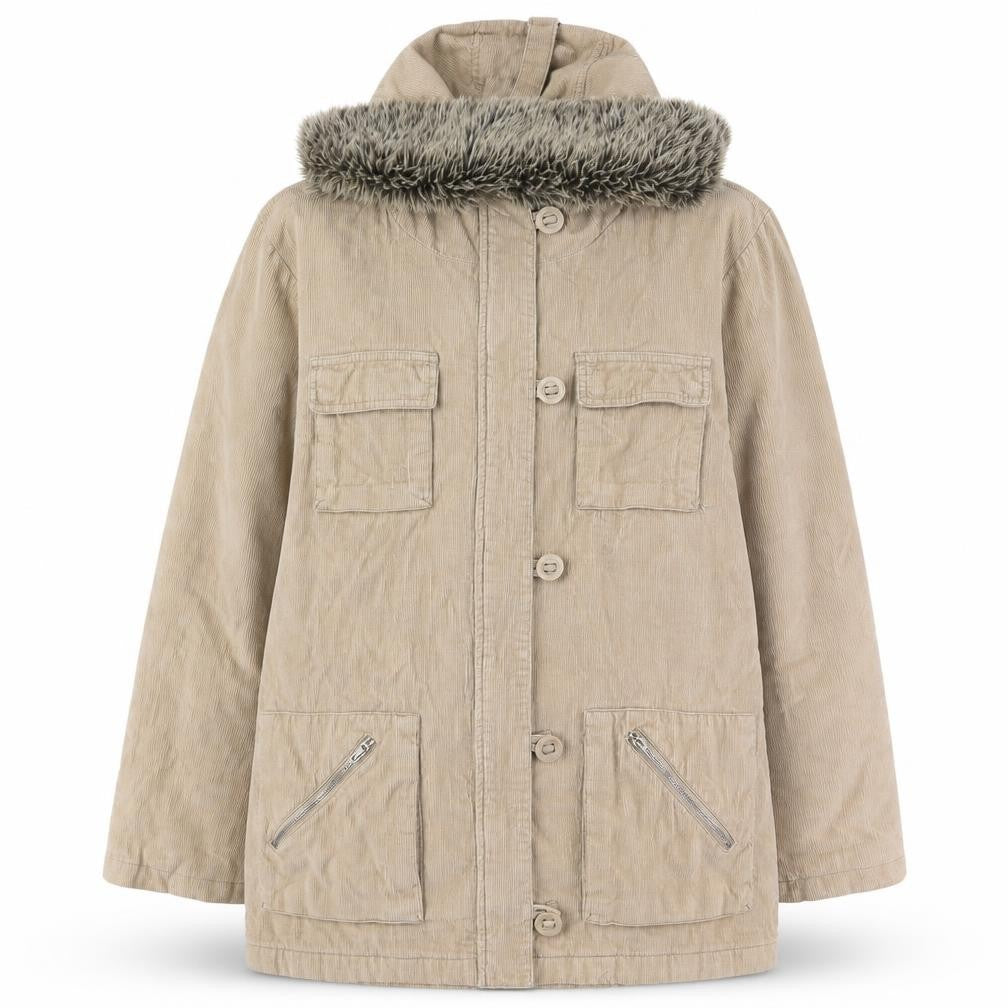 Debenhams Women's Beige Parka Coat Size 16