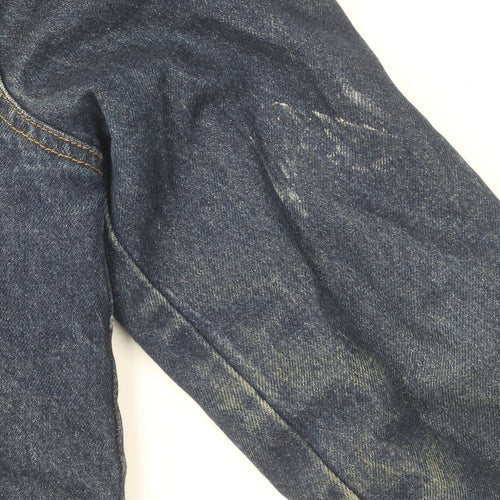 Missguided Women Blue Denim Motorcycle Jacket Size 6