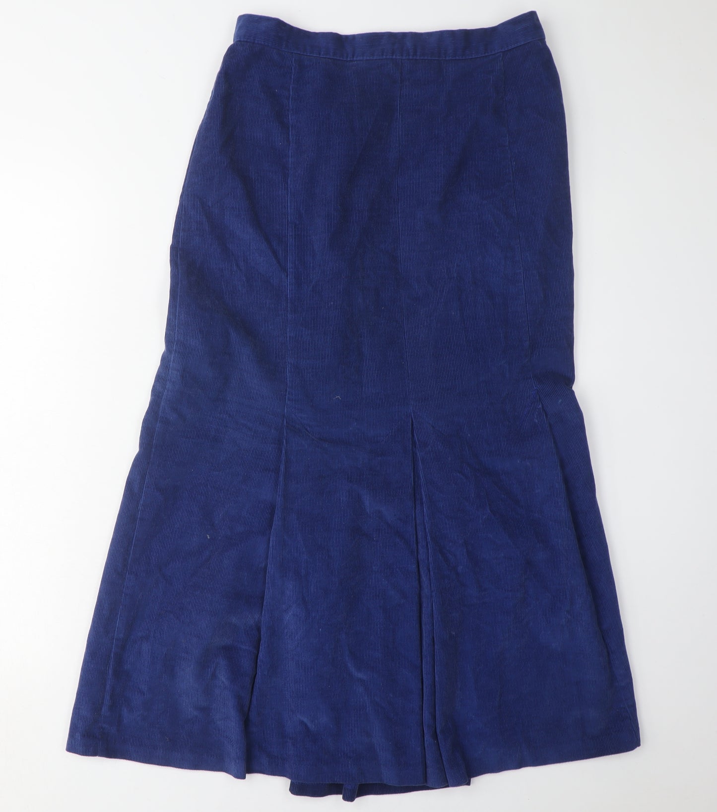 St Michael Women's Blue Long Corduroy Skirt Size 14