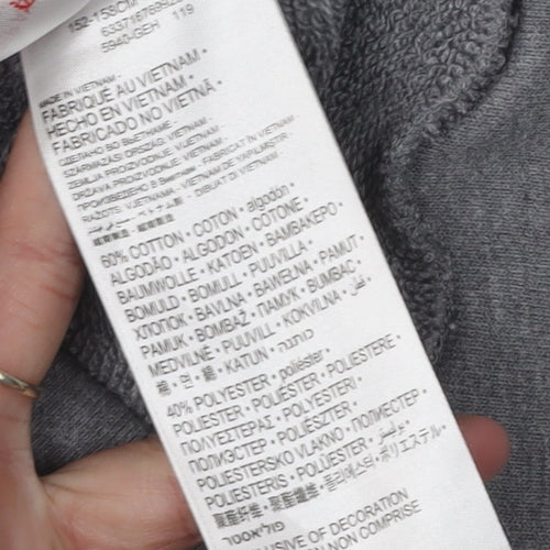 Jordan Boys Grey Full Zip Hoodie L