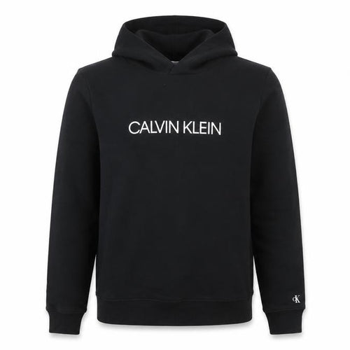 Calvin Klein Boys Black Hoodie Logo Pullover 16 Years