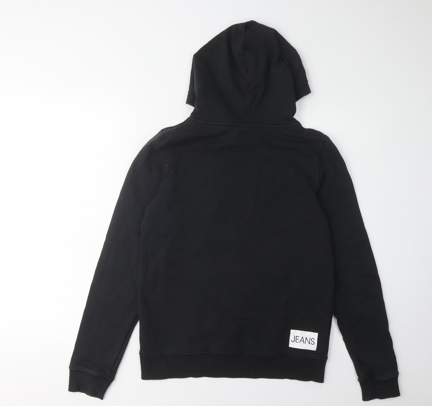 Calvin Klein Boys Black Hoodie Logo Pullover 16 Years
