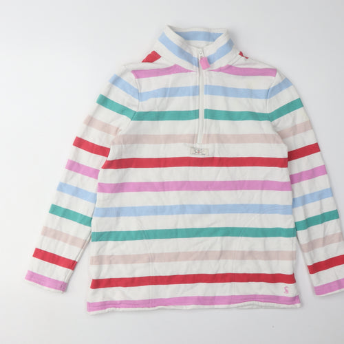 Joules Women's Striped Pullover Sweatshirt, Multicoloured, Size 10