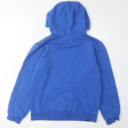 Puma Boys Blue Hoodie Pullover, Size 14, Graphic Design