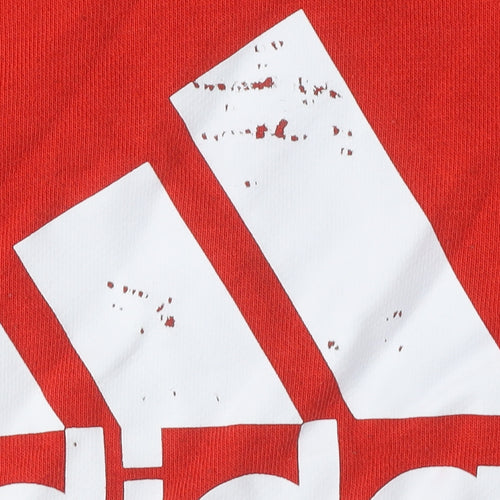 Adidas Boys' Red Pullover Hoodie, 9-10 Years, Graphic Logo
