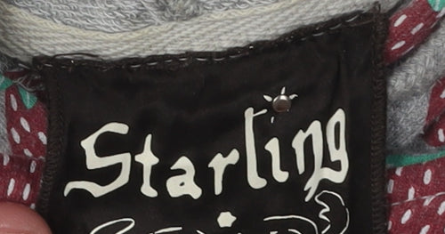 Starling Women's Grey Graphic Print Full Zip Hoodie