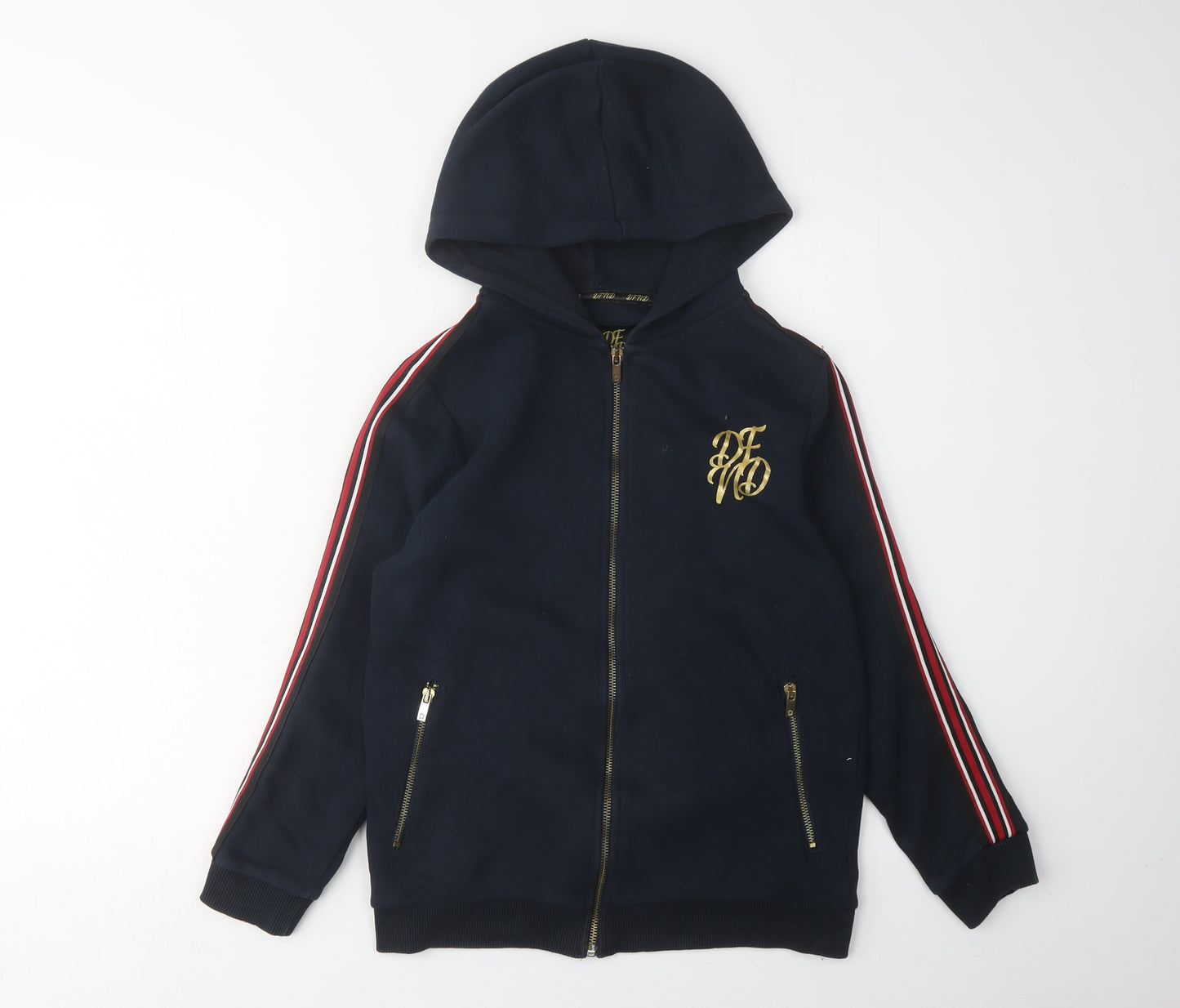 DFND Boys Blue Full Zip Hoodie 13-14 Years with Logo