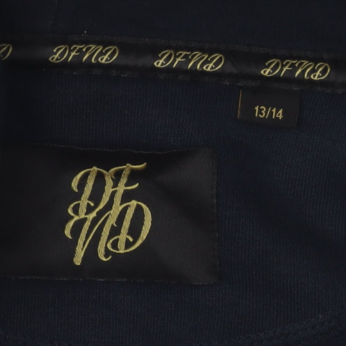 DFND Boys Blue Full Zip Hoodie 13-14 Years with Logo