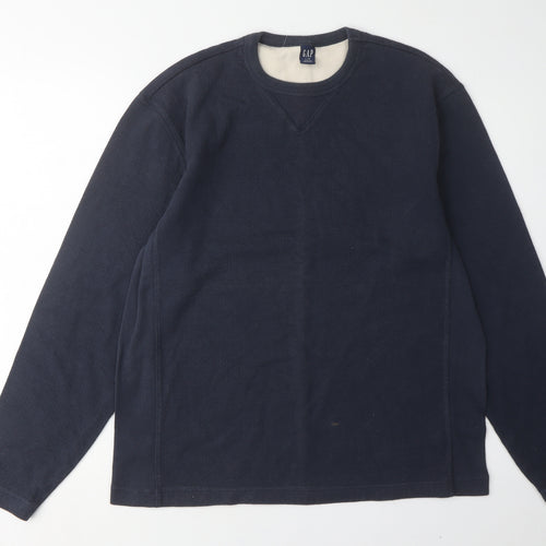 GAP Men's Blue Crew Neck Sweatshirt Size L