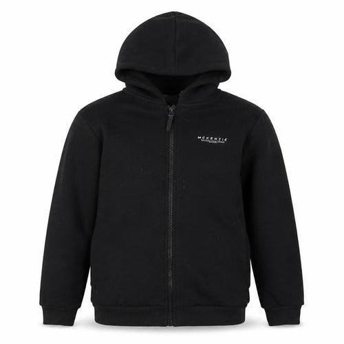 McKenzie Boys Black Full Zip Hoodie, 13-14 Years, Logo Sportswear