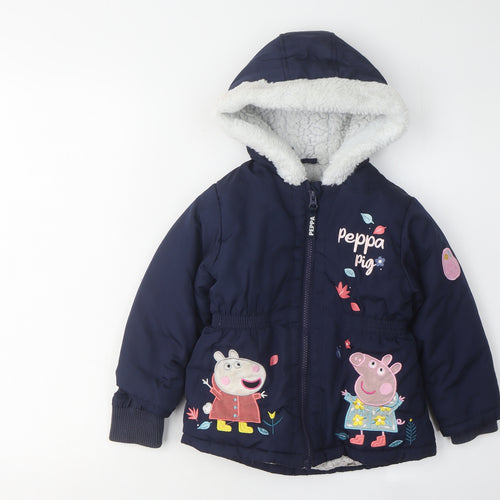 Nutmeg Girls Peppa Pig Blue Puffer Jacket 3-4 Years