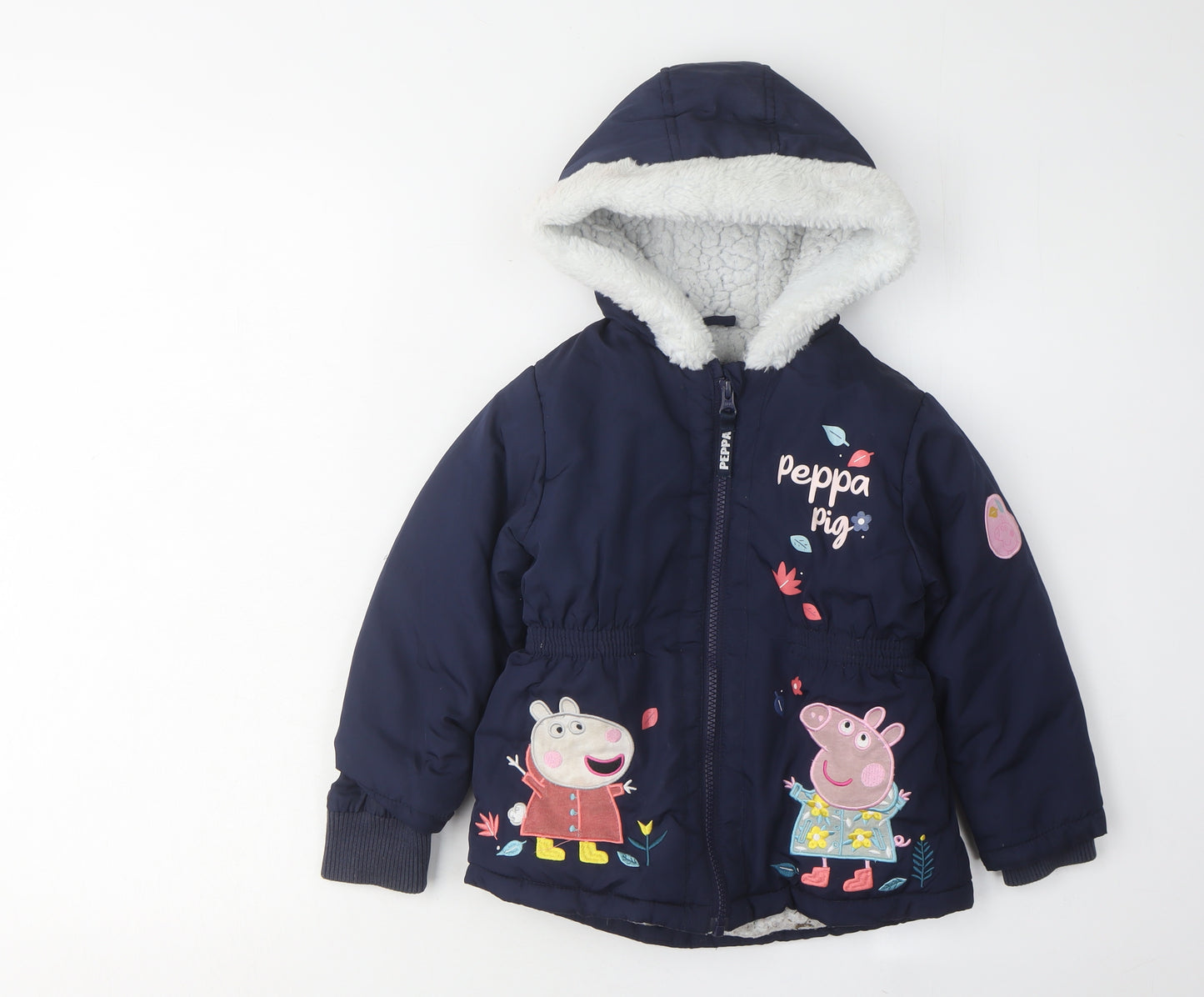 Nutmeg Girls Peppa Pig Blue Puffer Jacket 3-4 Years