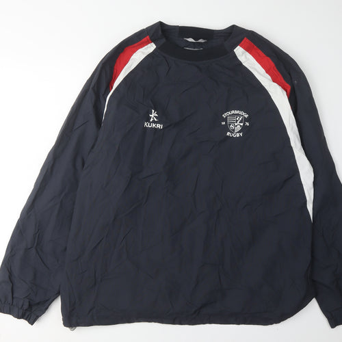 Kukri Men's Black XL Rugby Sweatshirt - Crew Neck, Logo Accent