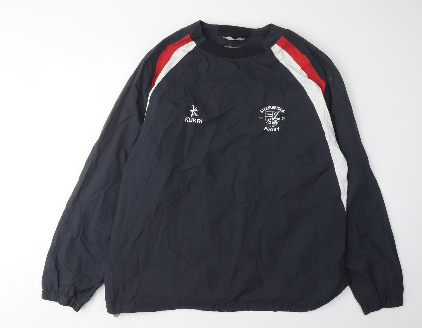 Kukri Men's Black XL Rugby Sweatshirt - Crew Neck, Logo Accent