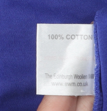 ISLE Women's Blue V-Neck T-Shirt, Size M, 100% Cotton