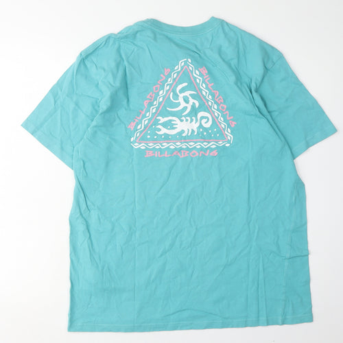Billabong Blue T-Shirt, Unisex Large, Crew Neck, Jersey