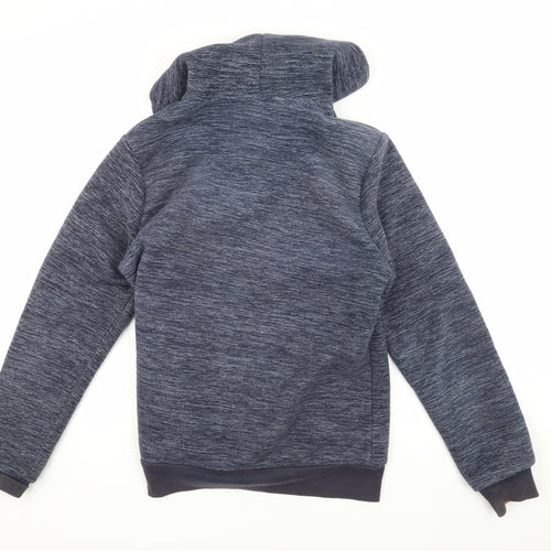Weird Fish Women's Blue Hooded Jacket Size 16