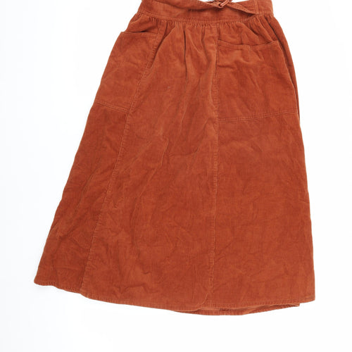 Bhs Women's Brown Corduroy Skirt Size 16 with Pockets