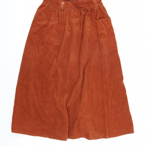 Bhs Women's Brown Corduroy Skirt Size 16 with Pockets